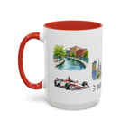 Indianapolis Illustrated Travel Mug | City Souvenir Accent Coffee Mug | 11oz 15oz Ceramic Cup