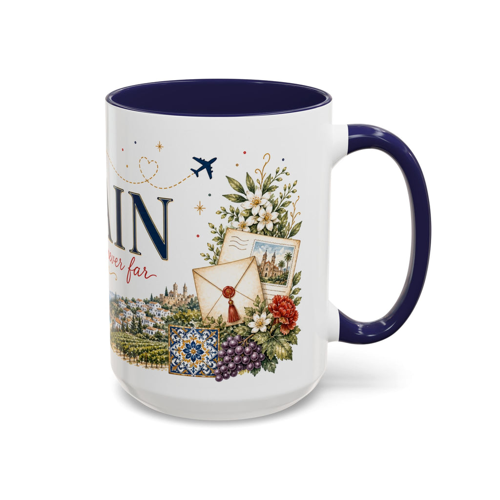 Spain Home Country Mug | Moving Away Gift | Long Distance Friendship | 11 oz 15 oz Accent Mug