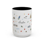 Austin Christmas Mug | Watercolor Travel Souvenir | Holiday Gift | Accent Ceramic Coffee Cup 11oz 15oz