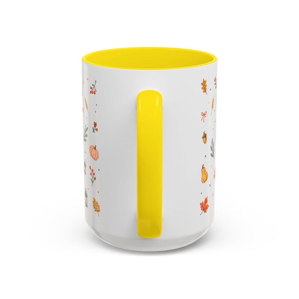 Thanksgiving Mug | Watercolor Autumn Harvest Gift | Pumpkin Leaf Accent Coffee Cup 11oz 15oz