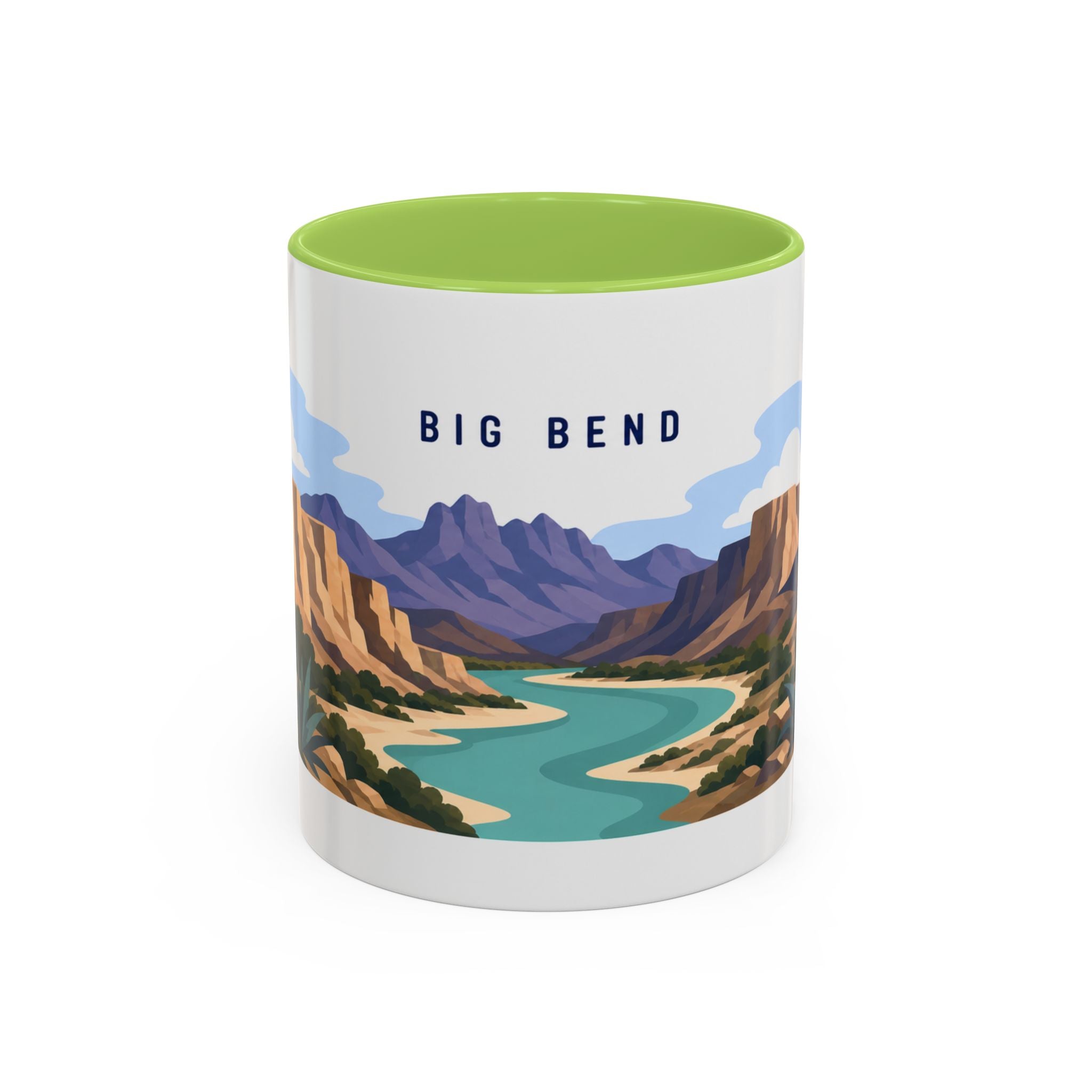 Big Bend National Park Coffee Mug | Solid Color Block Park Souvenir | 11oz 15oz Accent Mug