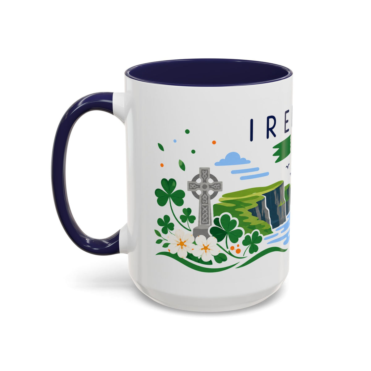 Ireland Coffee Mug | Travel Souvenir Accent Mug | Country Gift Ceramic Cup 11oz 15oz