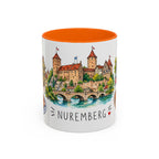 Nuremberg Illustrated Travel Mug | City Souvenir Accent Coffee Mug | 11oz 15oz Ceramic Cup