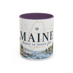 Maine State Mug | Moving Away, Long Distance Friendship Gift | 11oz 15oz Accent Mug