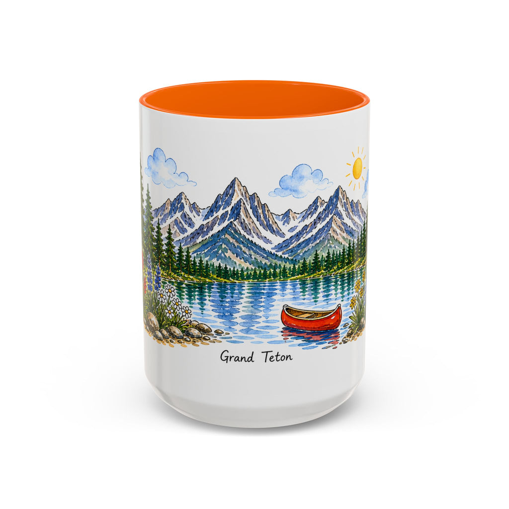 Grand Teton National Park Mug | US Travel Souvenir Accent Coffee Mug | 11oz 15oz Ceramic Cup
