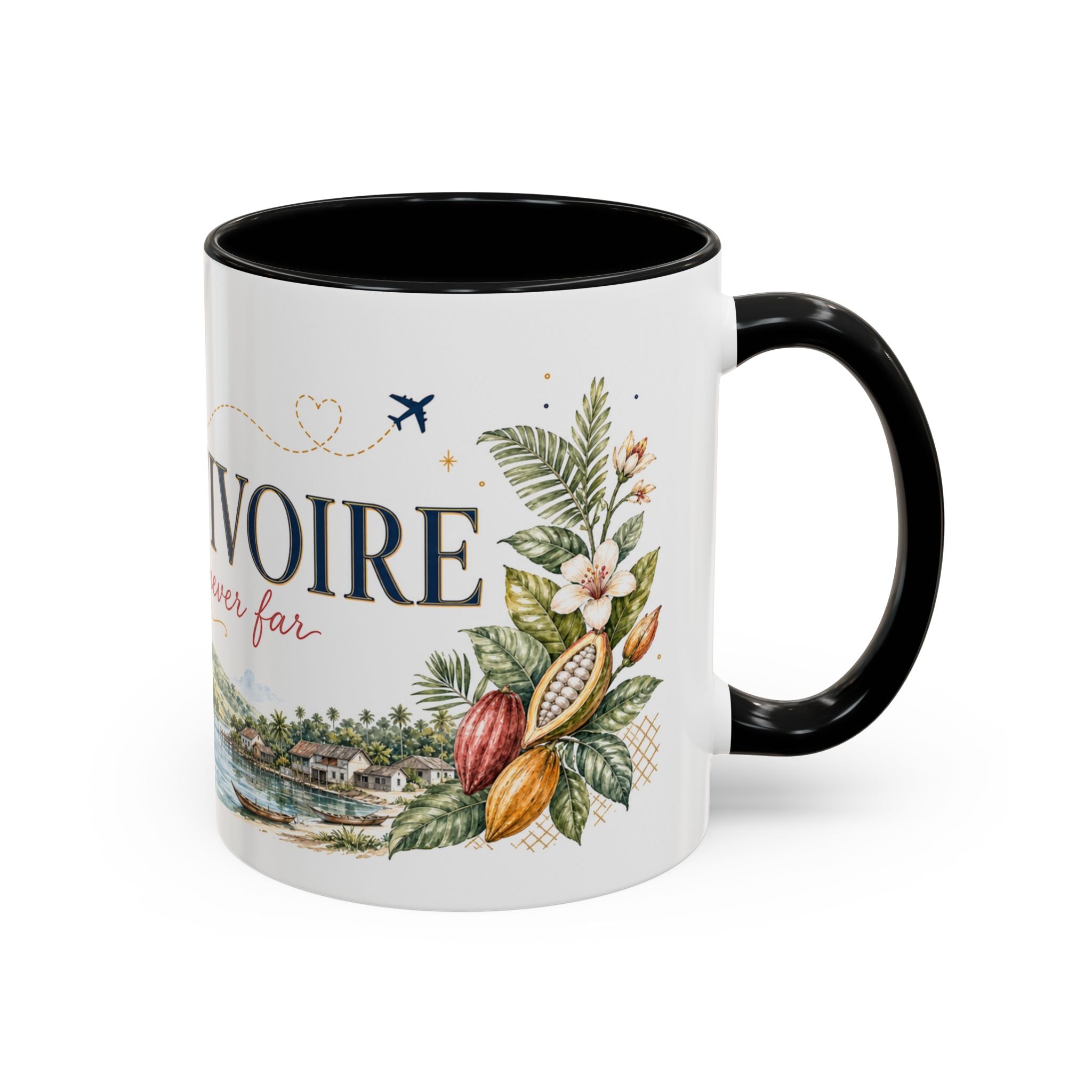 Cote d'Ivoire Home Country Mug | Moving Away Gift | Long Distance Friendship | 11 oz 15 oz Accent Mug