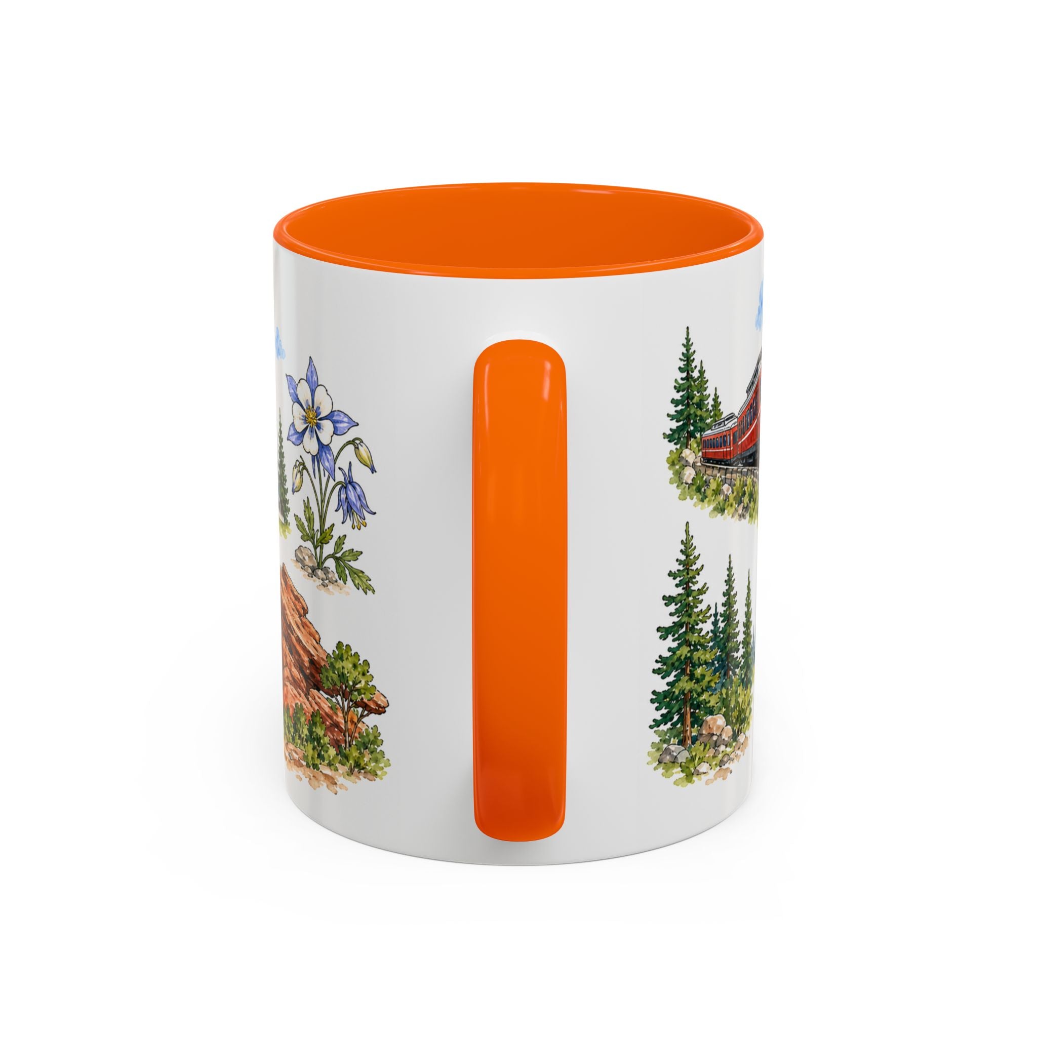 Colorado Springs Illustrated Travel Mug | City Souvenir Accent Coffee Mug | 11oz 15oz Ceramic Cup