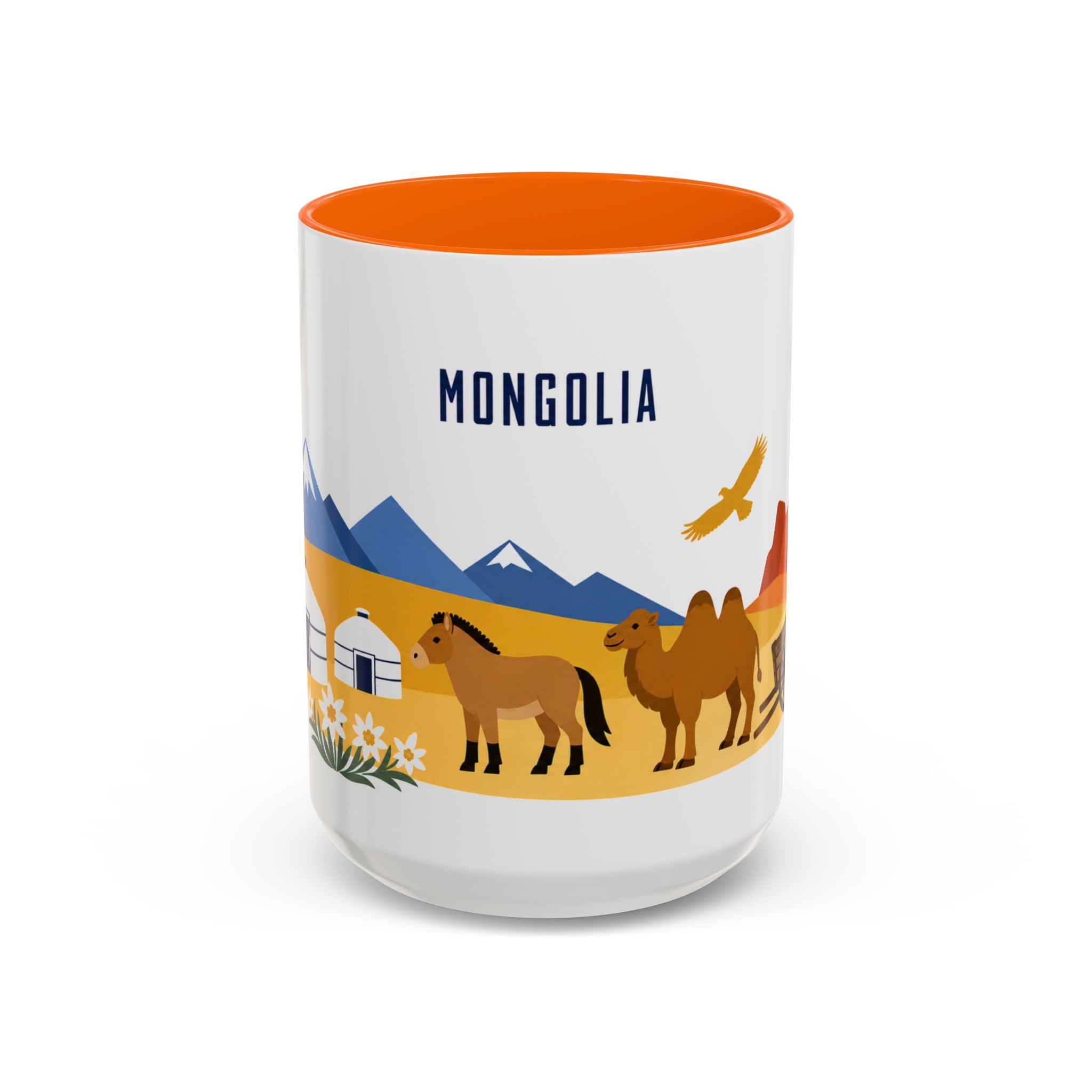 Mongolia Coffee Mug | Travel Souvenir Accent Mug | Country Gift Ceramic Cup 11oz 15oz