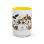 Pinnacles National Park Coffee Mug | California Rock Climbing Condor Gift | Accent Color Ceramic 11oz 15oz