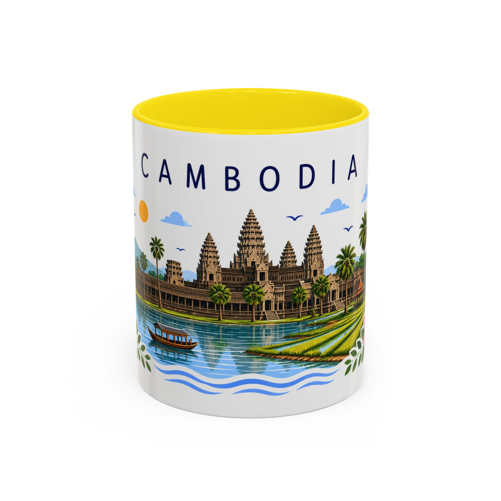 Cambodia Coffee Mug | Travel Souvenir Accent Mug | Place Gift Ceramic Cup 11oz 15oz