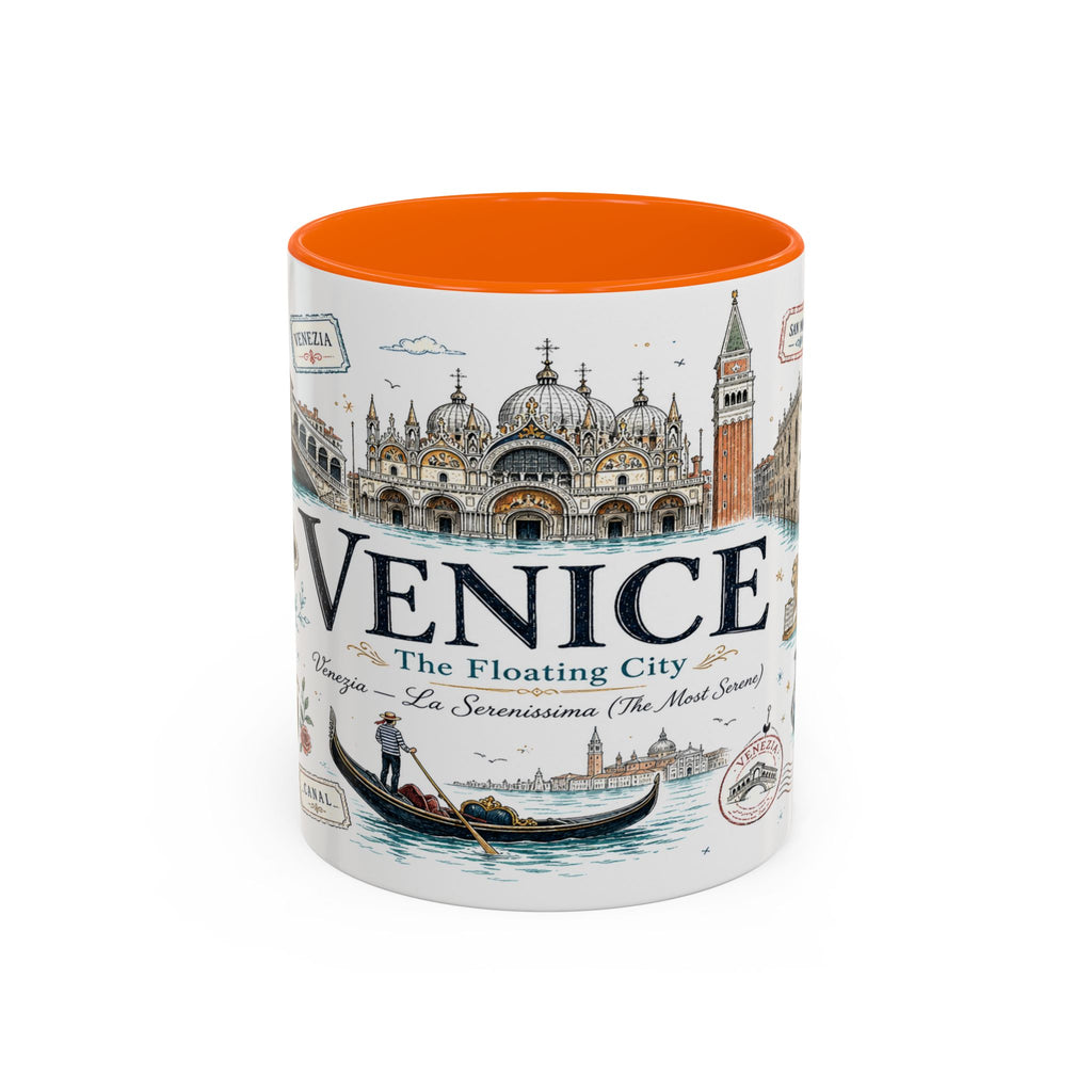 Venice Coffee Mug | Italy Souvenir Travel Gift | Accent Color Ceramic 11oz 15oz