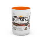 Haleakala National Park Coffee Mug | Hawaii Maui Sunrise Crater Gift | Accent Color Ceramic 11oz 15oz