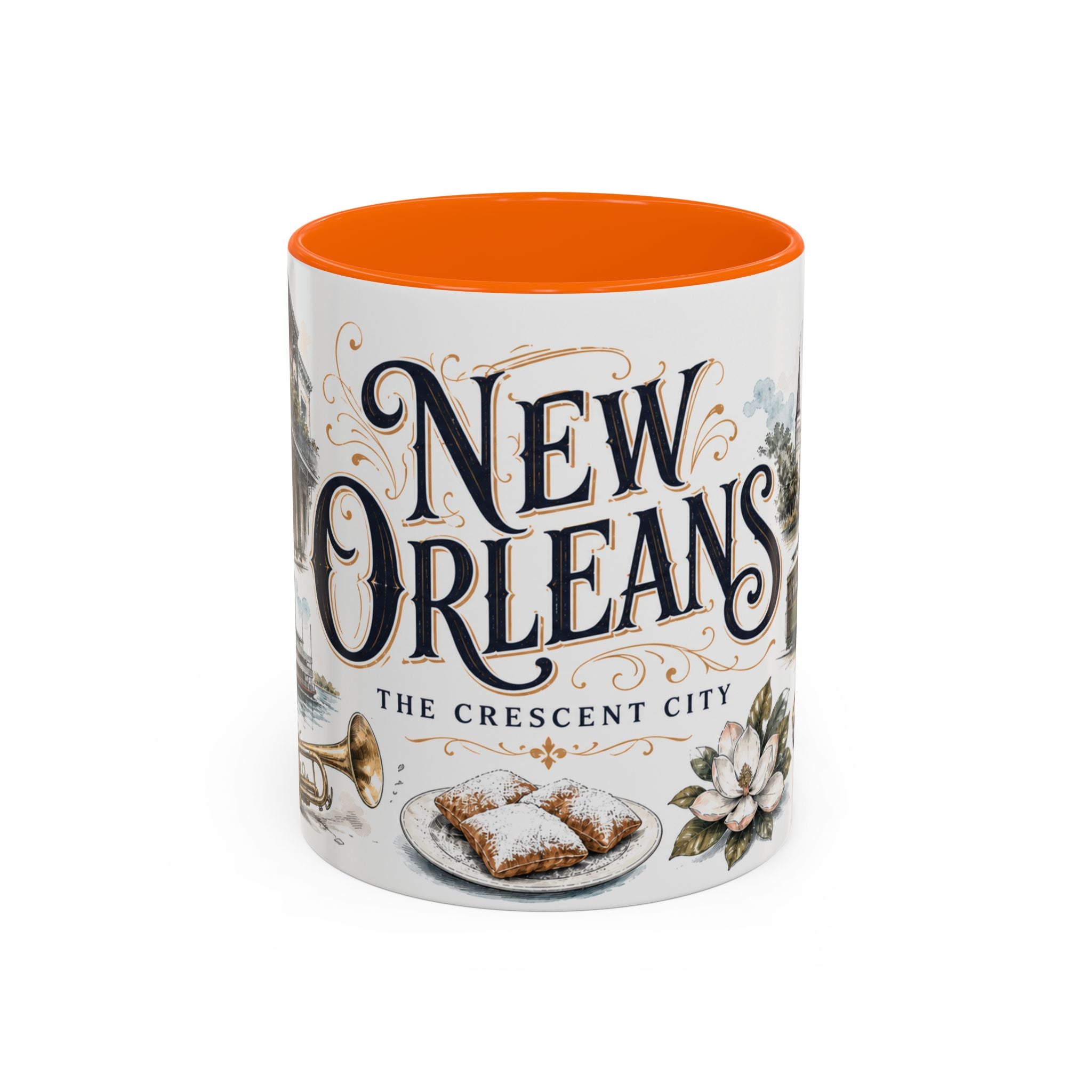 New Orleans Coffee Mug | United States Travel Souvenir | Vintage Illustrated City Gift | 11 oz 15 oz Accent Mug