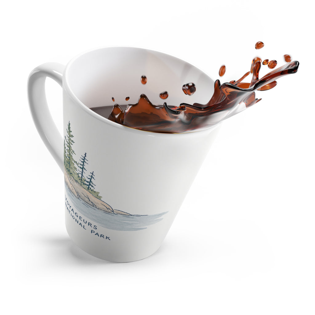 Voyageurs National Park Latte Mug | Pastel Watercolor Nature Coffee Cup | 12 oz Travel Souvenir Gift