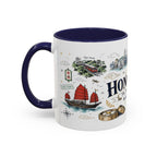 Hong Kong Coffee Mug | Asia Souvenir Travel Gift | Accent Color Ceramic 11oz 15oz