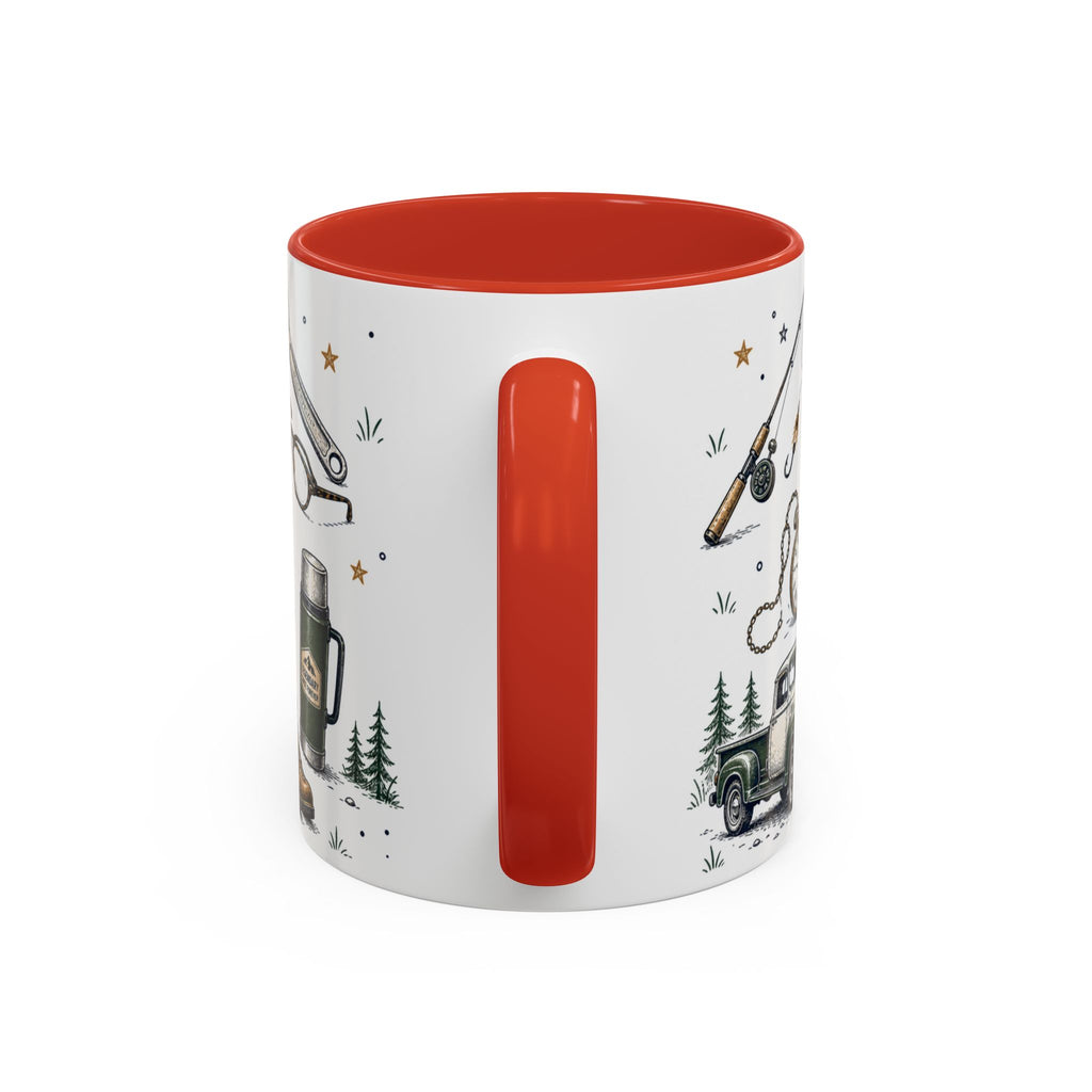 Grandpa The Legend Coffee Mug | Gift From Grandkids | Accent Color Ceramic 11oz 15oz