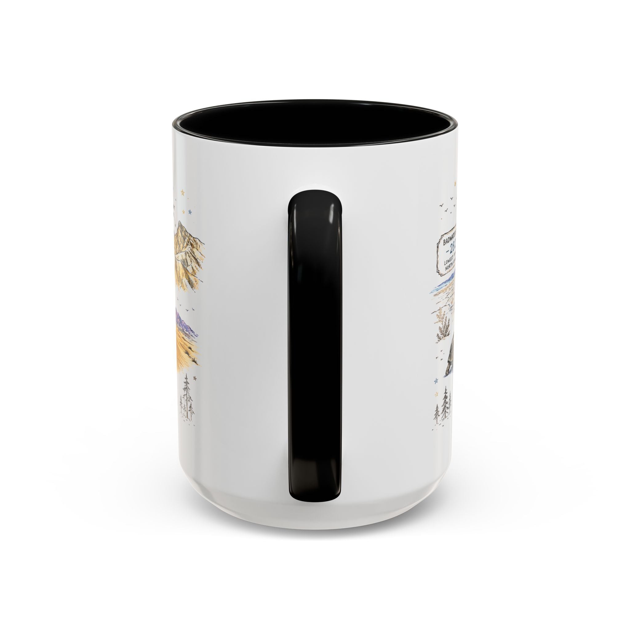 Death Valley National Park Coffee Mug | California Desert Hiking Camping Gift | Accent Color Ceramic 11oz 15oz