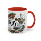 Bay of Fundy Mug, Canada Travel Souvenir, Bucket List Gift, Accent Ceramic Coffee Mug 11oz 15oz