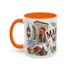 Marrakech Medina Coffee Mug | Travel Destination Souvenir Gift | Accent Color Ceramic 11oz 15oz