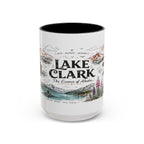 Lake Clark National Park Coffee Mug | Alaska Fly-in Wilderness Adventure Gift | Accent Color Ceramic 11oz 15oz