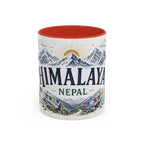 Himalaya Coffee Mug | Travel Destination Souvenir Gift | Accent Color Ceramic 11oz 15oz