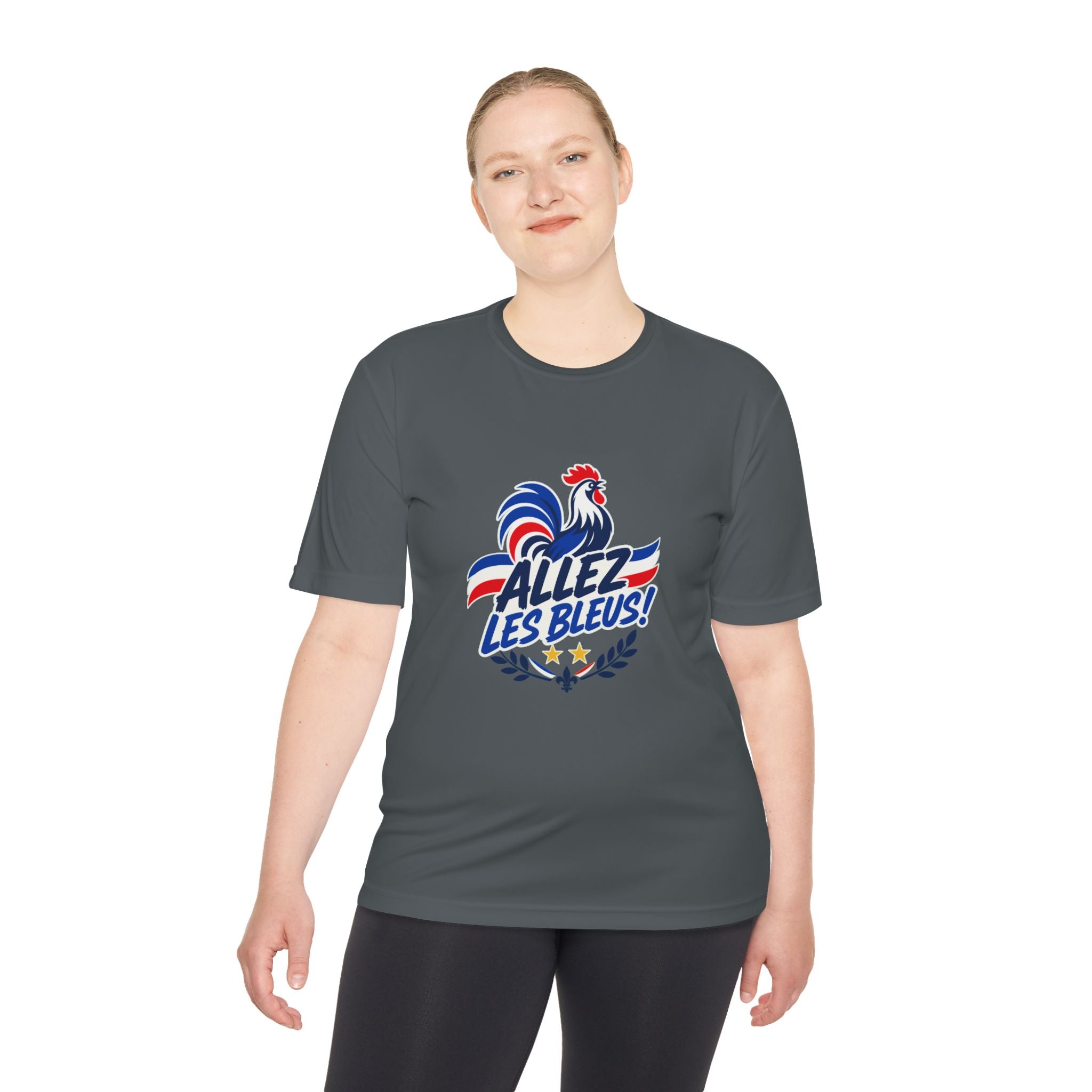 France Soccer T Shirt, Allez Les Bleus Tee, World Football Fan Shirt, Moisture Wicking Sport Tee