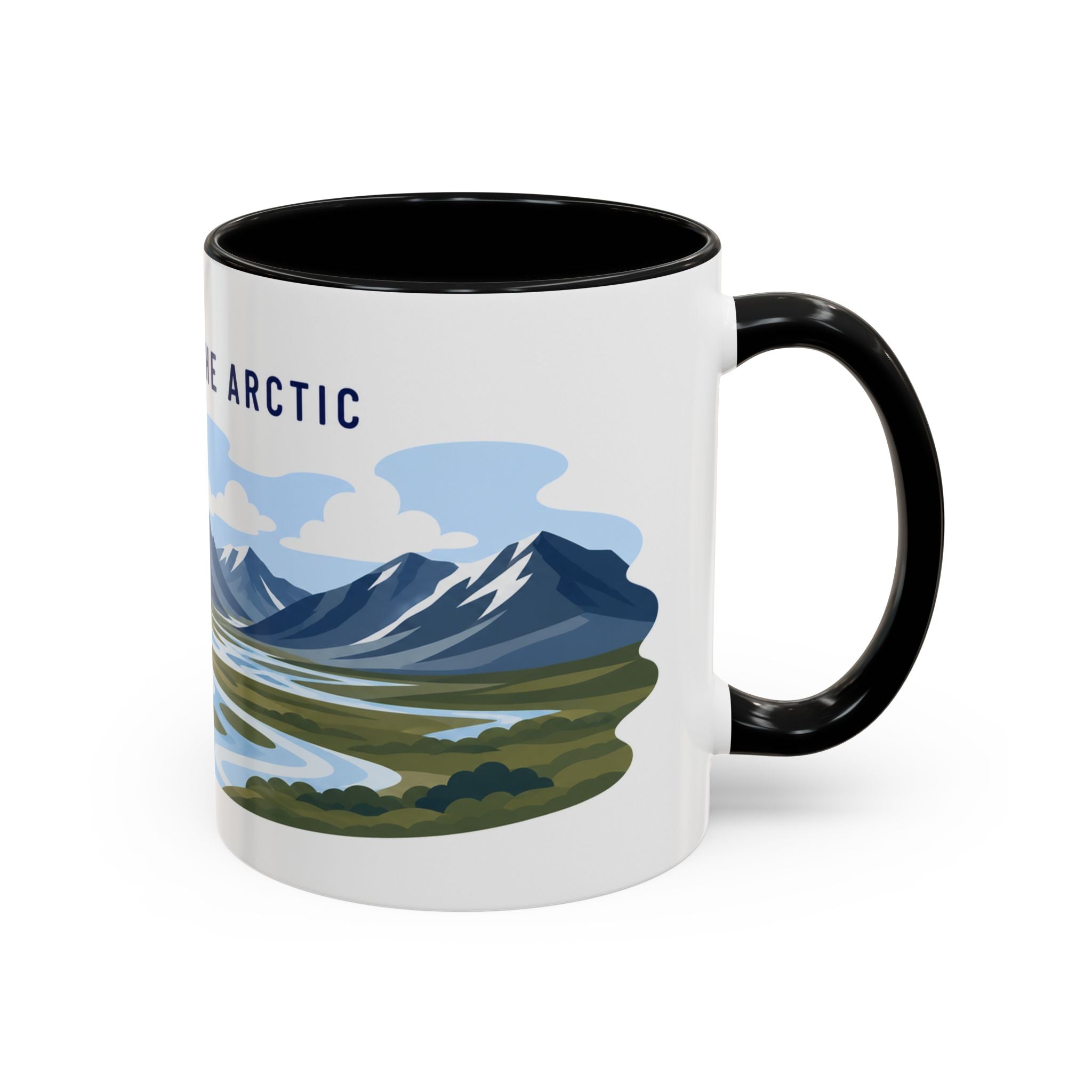 Gates of the Arctic National Park Coffee Mug | Solid Color Block Park Souvenir | 11oz 15oz Accent Mug