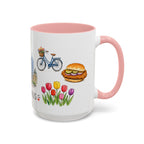 Indianapolis Illustrated Travel Mug | City Souvenir Accent Coffee Mug | 11oz 15oz Ceramic Cup