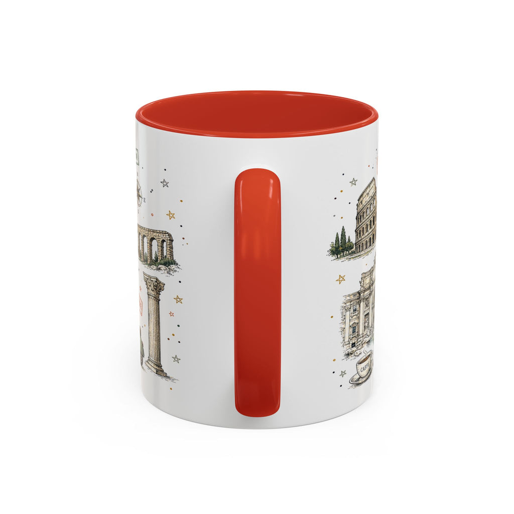 Rome Coffee Mug | Italy Souvenir Travel Gift | Accent Color Ceramic 11oz 15oz