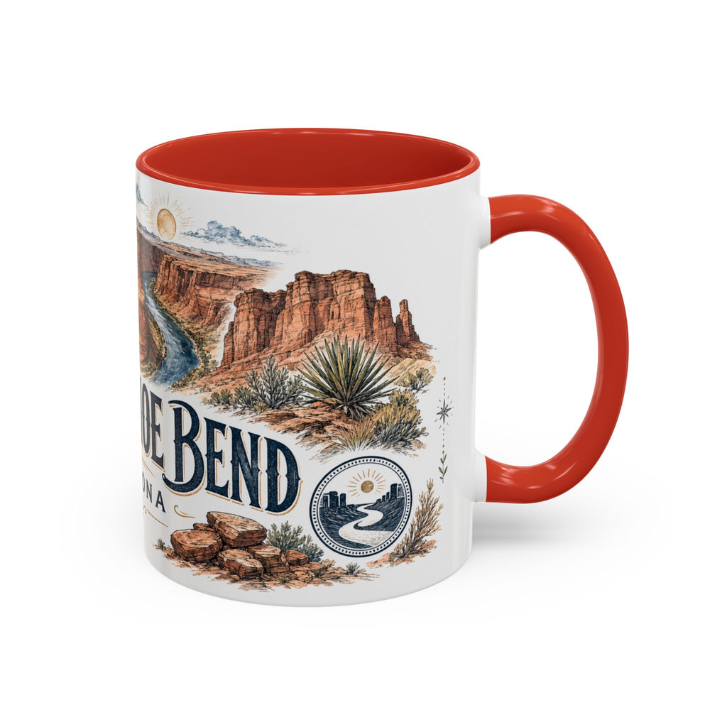 Horseshoe Bend Mug, Arizona Travel Souvenir, Bucket List Gift, Accent Ceramic Coffee Mug 11oz 15oz