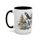 Altai Mountains Mug, Mongolia Travel Souvenir, Bucket List Gift, Accent Ceramic Coffee Mug 11oz 15oz