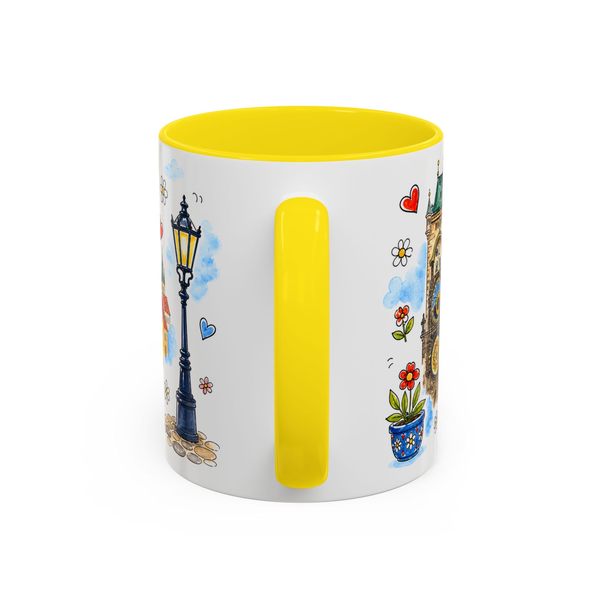 Prague Travel Mug | European City Souvenir Accent Coffee Mug | 11oz 15oz Ceramic Cup