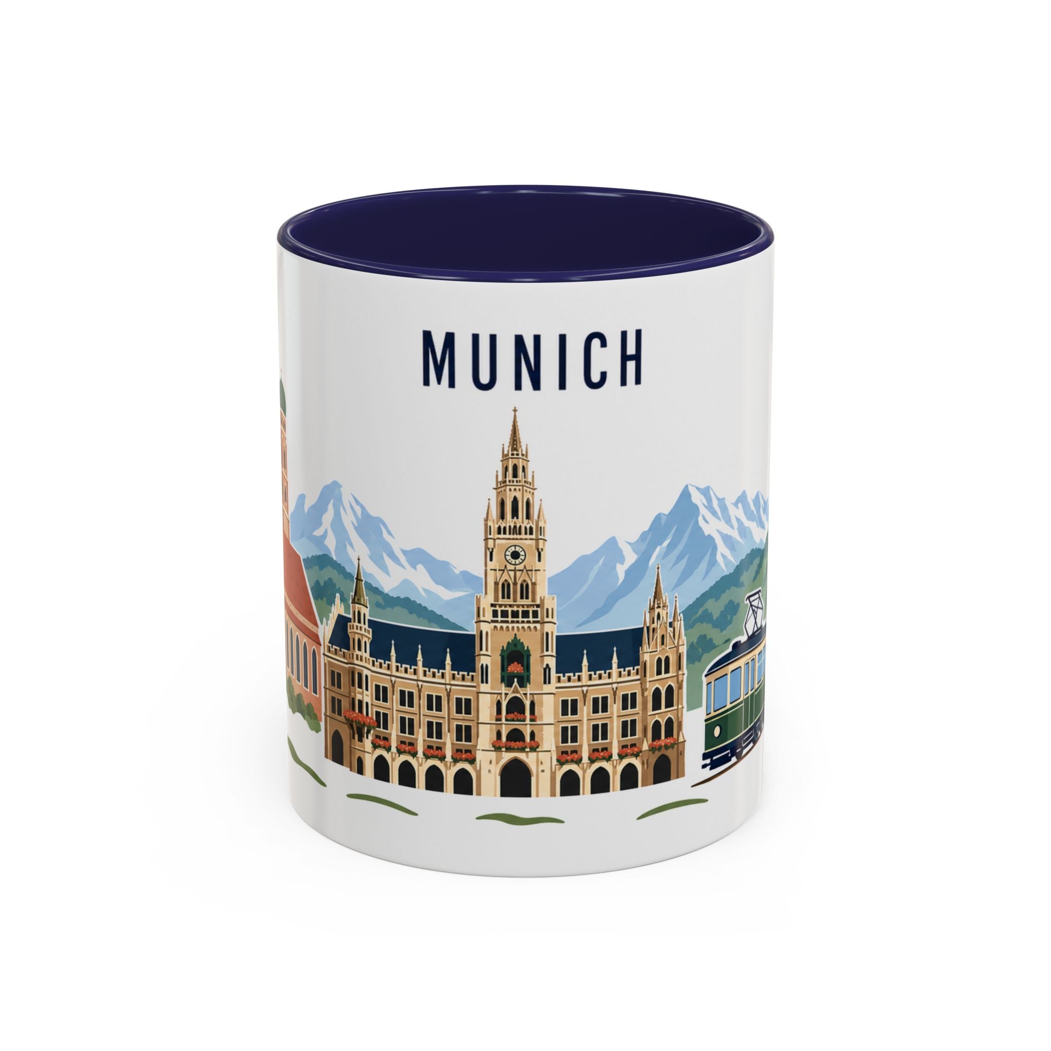 Munich Coffee Mug | Germany Travel Souvenir | Porcelain Decal City Gift | 11oz 15oz Accent Mug