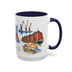 Hamburg Illustrated Travel Mug | City Souvenir Accent Coffee Mug | 11oz 15oz Ceramic Cup