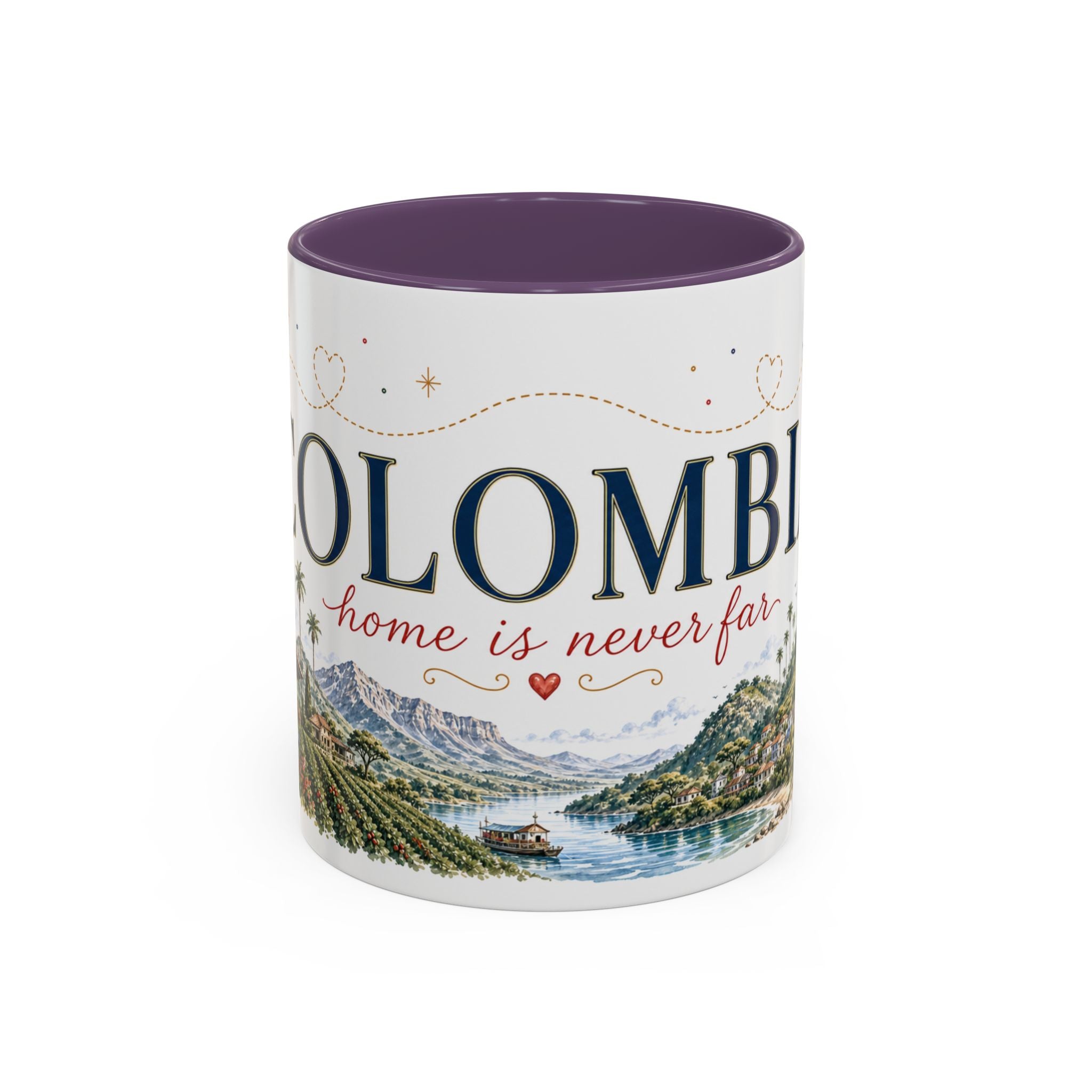Colombia Home Country Mug | Moving Away Gift | Long Distance Friendship | 11 oz 15 oz Accent Mug