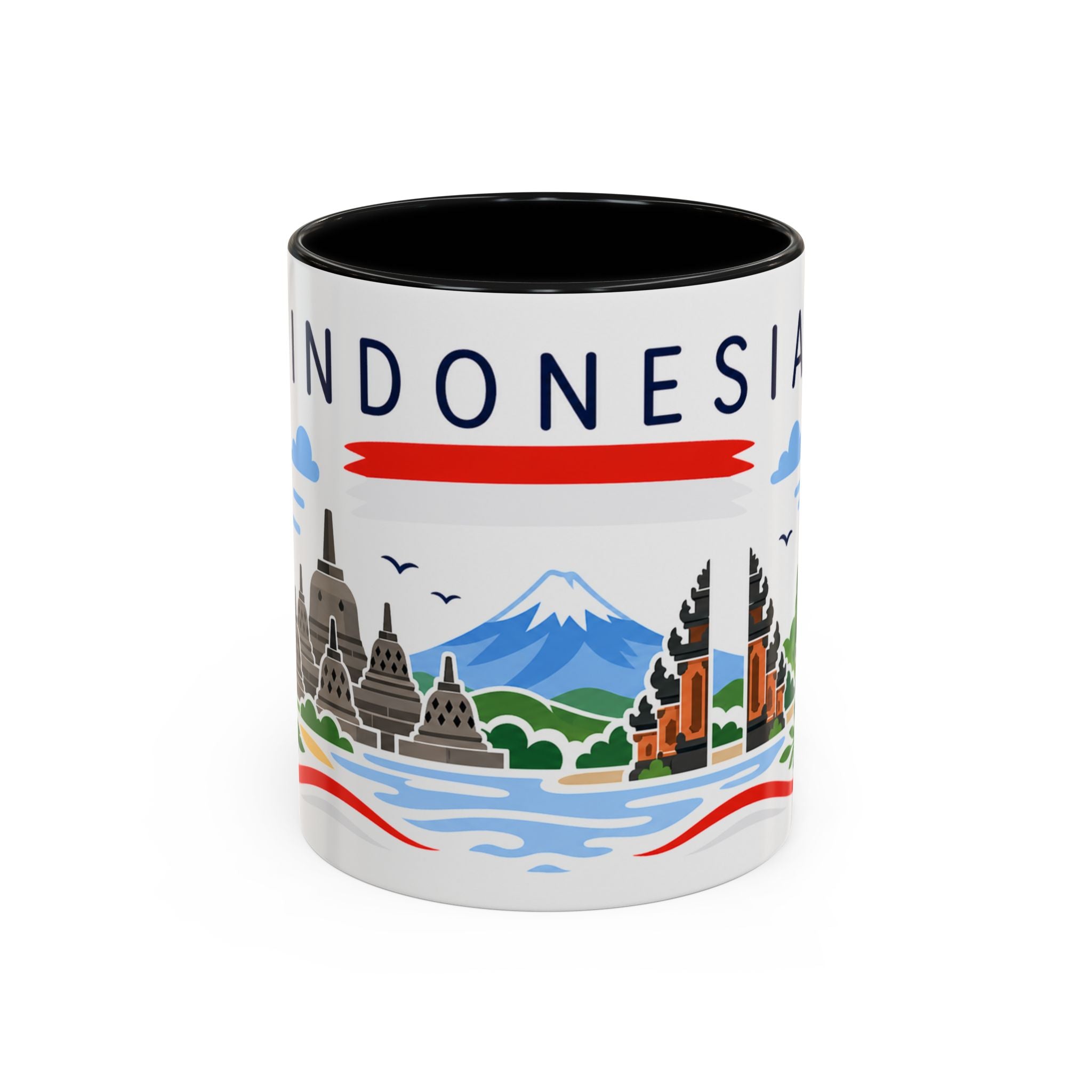 Indonesia Coffee Mug | Travel Souvenir Accent Mug | Country Gift Ceramic Cup 11oz 15oz