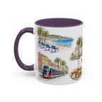 Nice Illustrated Travel Mug | City Souvenir Accent Coffee Mug | 11oz 15oz Ceramic Cup