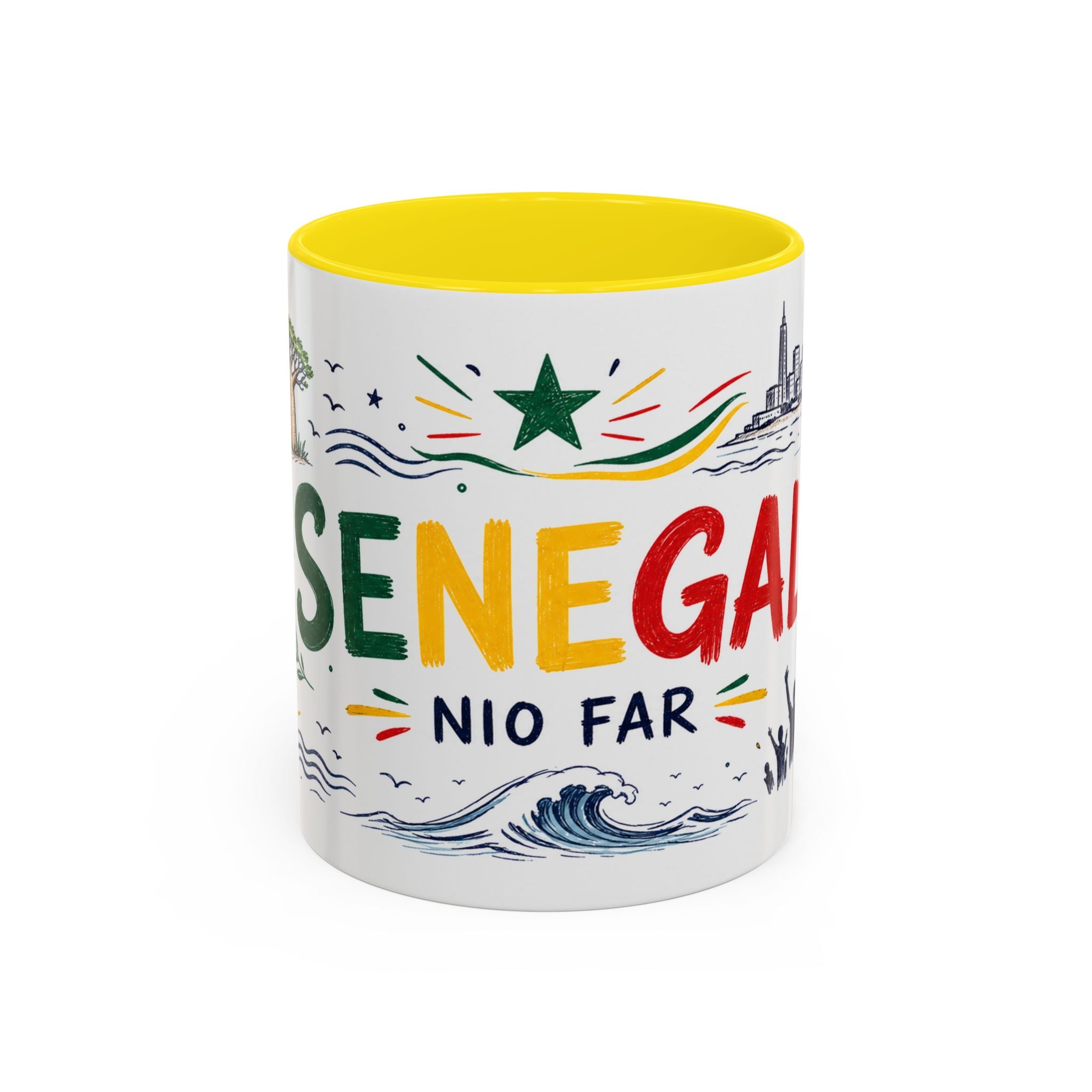 Senegal Soccer Coffee Mug | World Cup Fan Gift | Accent Color Ceramic 11oz 15oz Match Day Cup