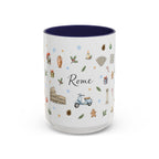 Rome Christmas Mug | Watercolor City Souvenir | Ceramic Coffee Cup