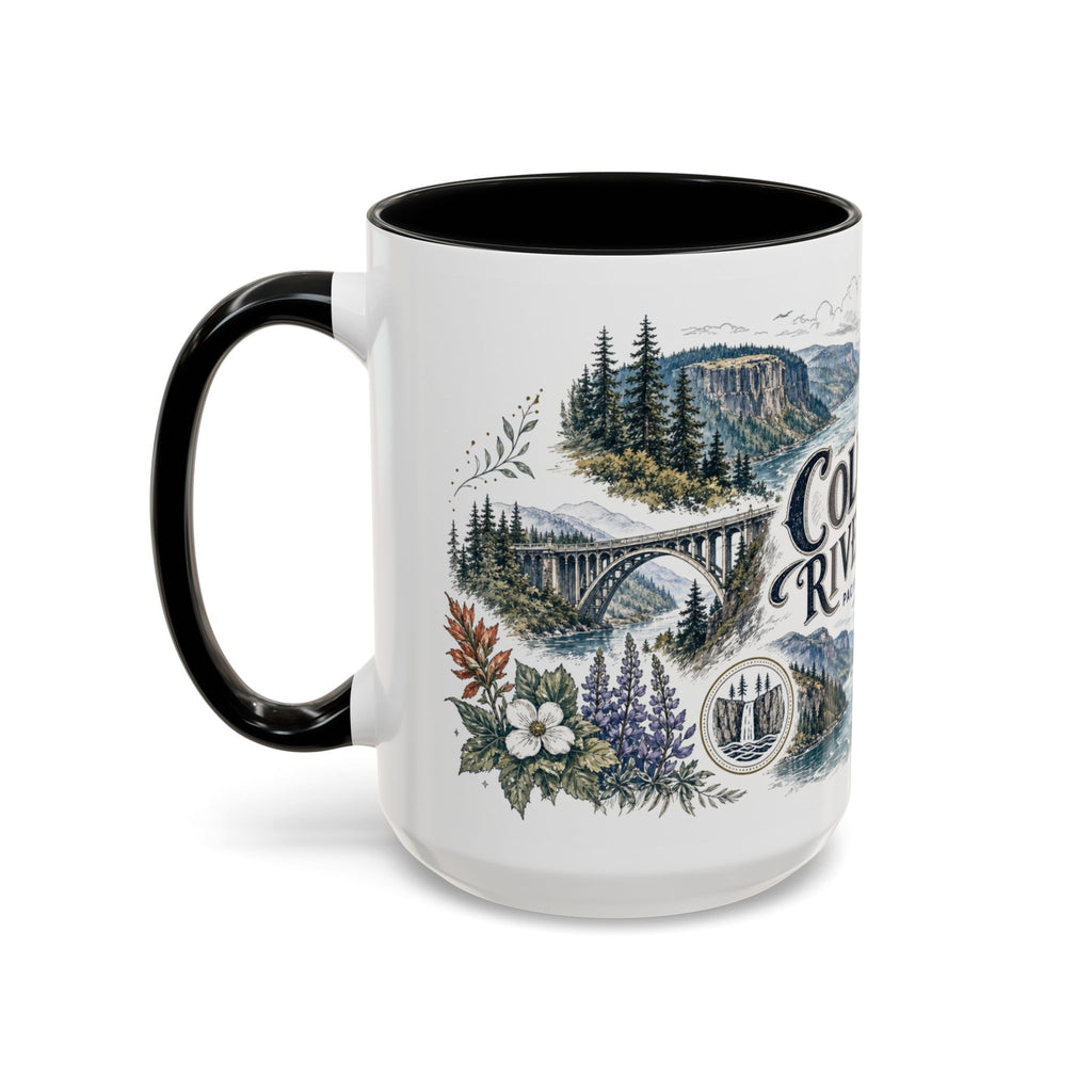 Columbia River Gorge Mug, Pacific Northwest Travel Souvenir, Bucket List Gift, Accent Ceramic Coffee Mug 11oz 15oz