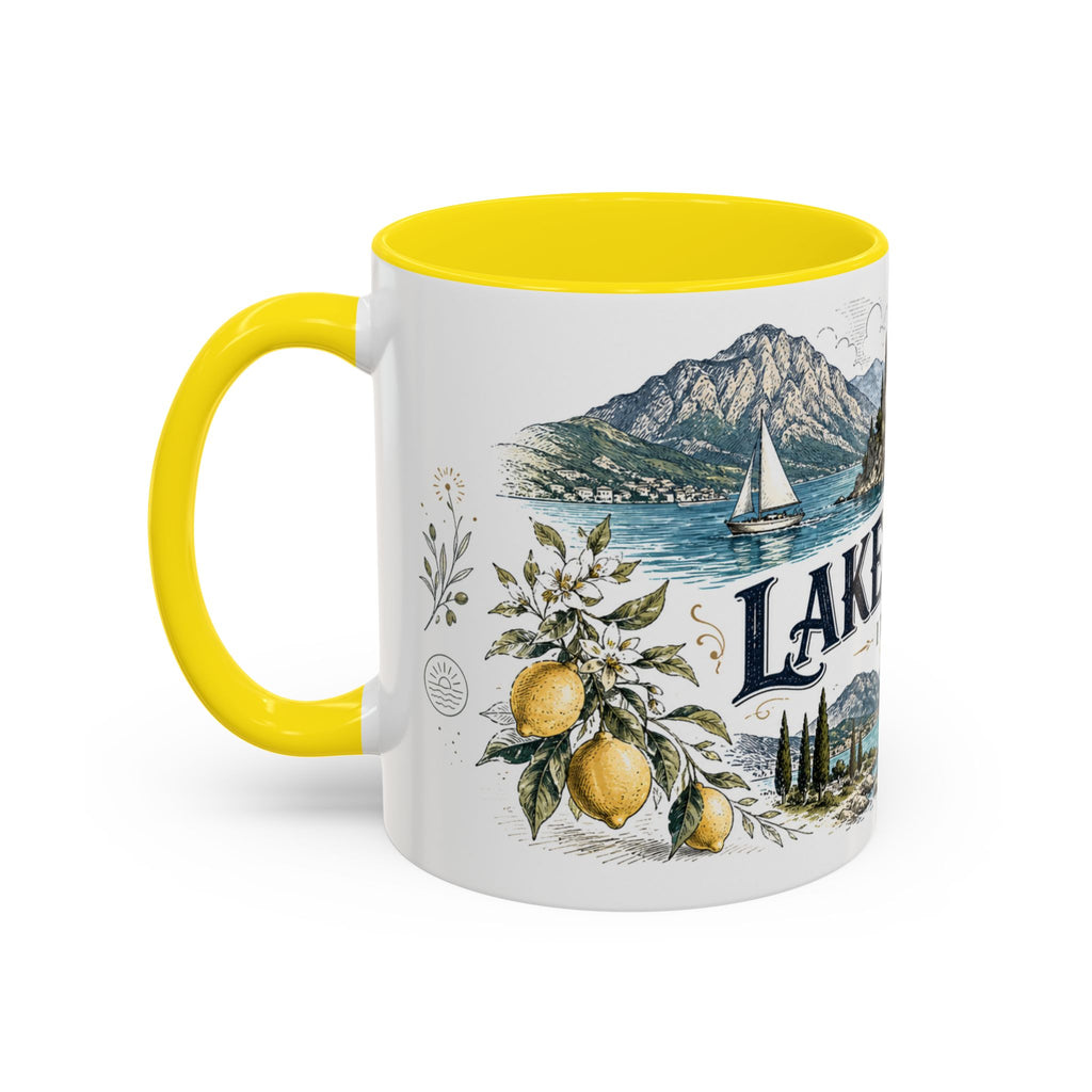 Lake Garda Mug, Italy Travel Souvenir, Bucket List Gift, Accent Ceramic Coffee Mug 11oz 15oz