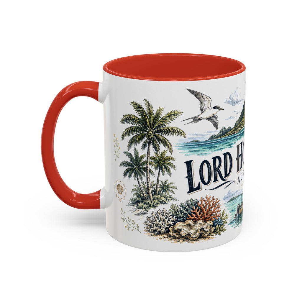 Lord Howe Island Mug, Australia Travel Souvenir, Bucket List Gift, Accent Ceramic Coffee Mug 11oz 15oz