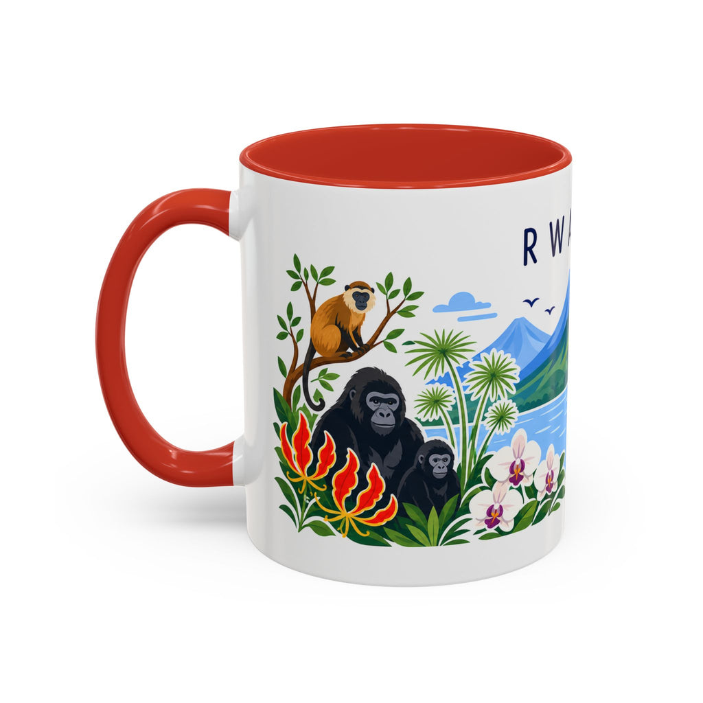 Rwanda Coffee Mug | Travel Souvenir Accent Mug | Country Gift Ceramic Cup 11oz 15oz