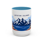 Lofoten Islands Coffee Mug | Travel Destination Souvenir Gift | Accent Color Ceramic 11oz 15oz