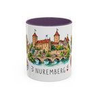 Nuremberg Illustrated Travel Mug | City Souvenir Accent Coffee Mug | 11oz 15oz Ceramic Cup