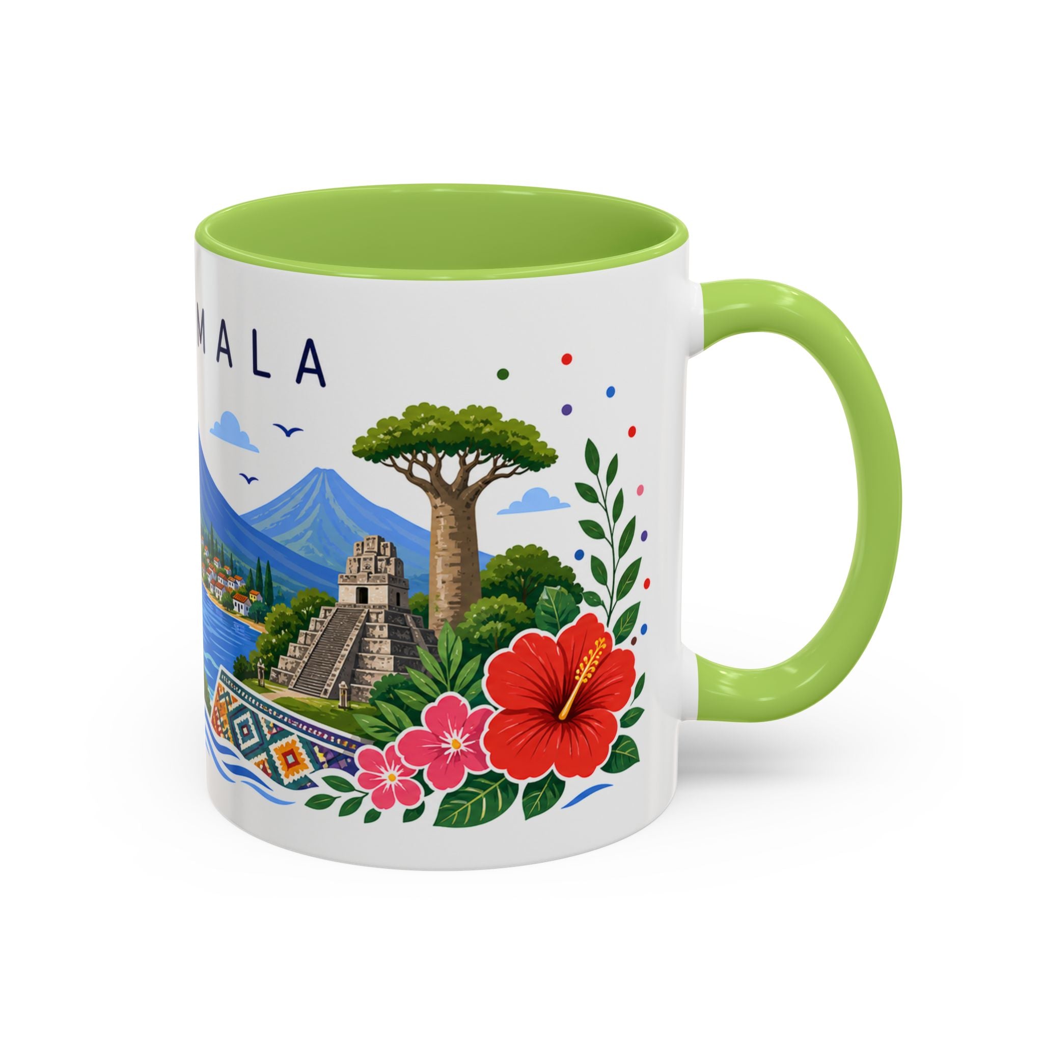 Guatemala Coffee Mug | Travel Souvenir Accent Mug | Place Gift Ceramic Cup 11oz 15oz