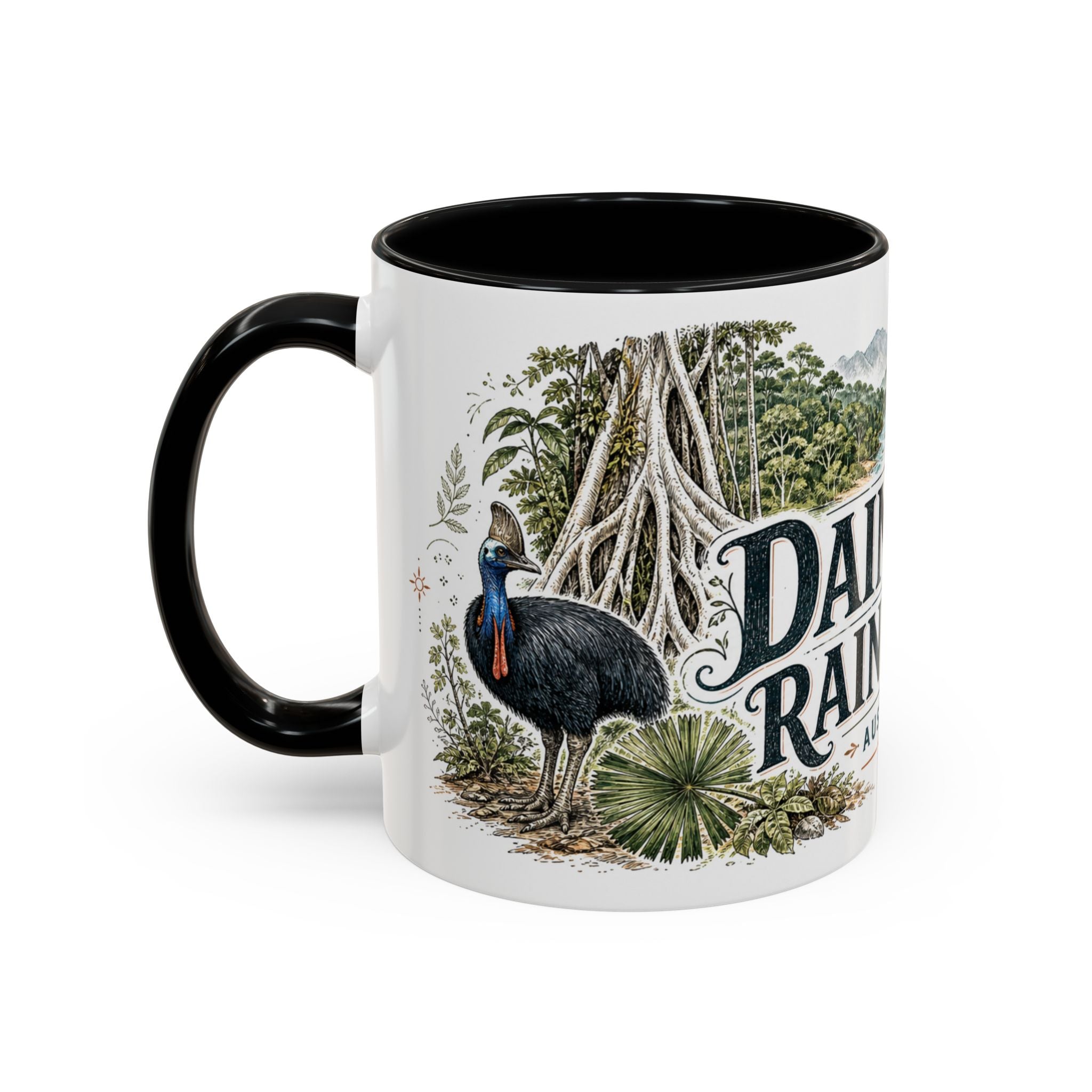 Daintree Rainforest Mug, Australia Travel Souvenir, Bucket List Gift, Accent Ceramic Coffee Mug 11oz 15oz