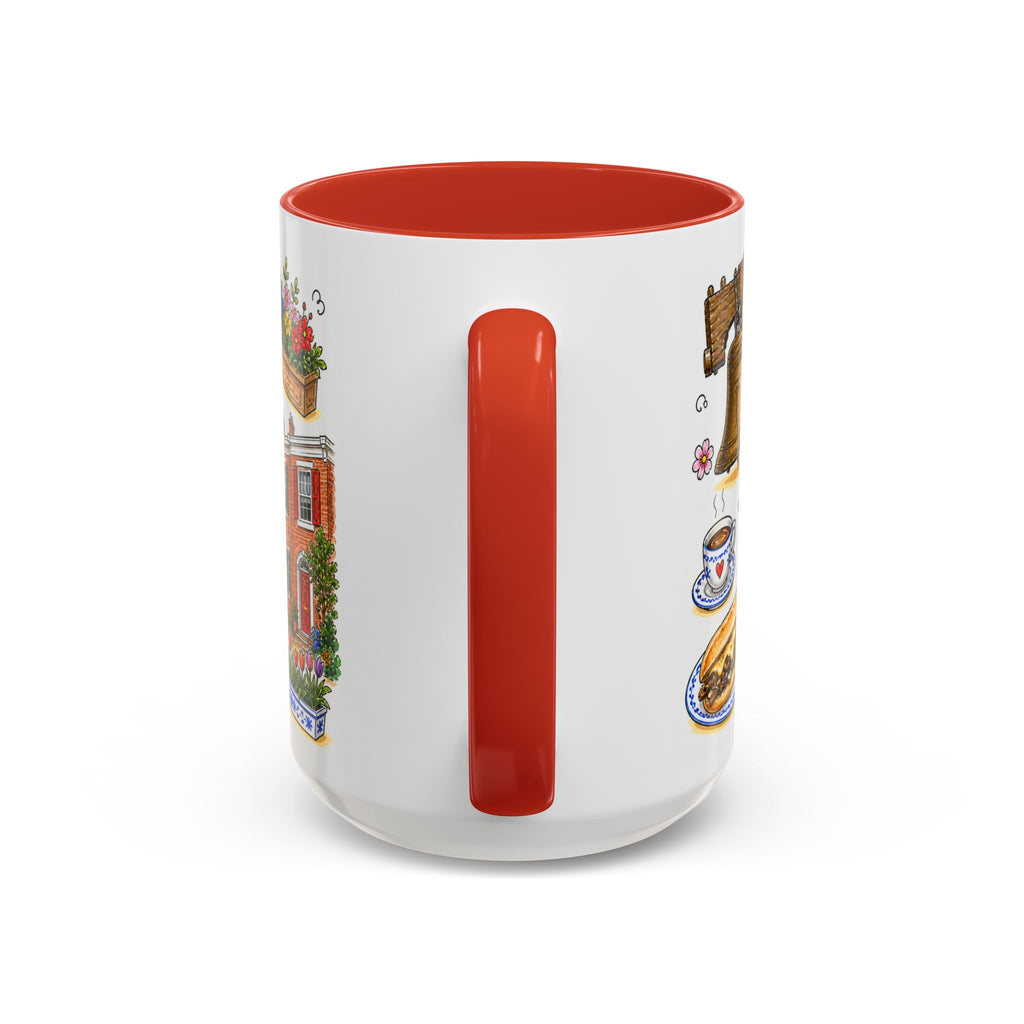 Philadelphia Illustrated Travel Mug | City Souvenir Accent Coffee Mug | 11oz 15oz Ceramic Cup