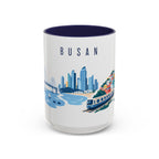Busan Coffee Mug | South Korea Travel Souvenir | Porcelain Decal City Gift | 11oz 15oz Accent Mug