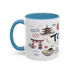 Tokyo Coffee Mug | Japan Souvenir Travel Gift | Accent Color Ceramic 11oz 15oz